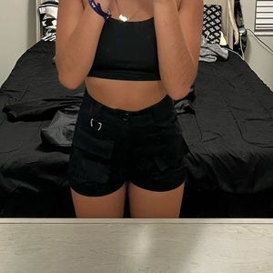 Black Cargo Shorts